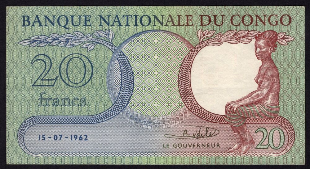 Congo DR - 20 Francs 1962 - Pick # 4 - VF