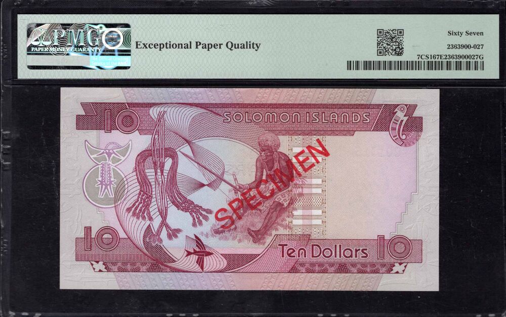 Solomon Islands - 10 Dollars 1979 - Pick # 7CS1 - PMG 67 EPQ