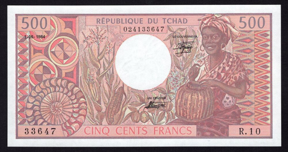 Chad - 500 Francs 1984 - Pick # 6 - UNC