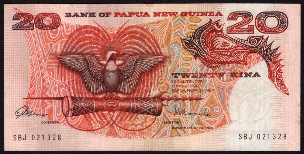 Papua New Guinea - 20 Kina 1975 - Pick # 4 - VF