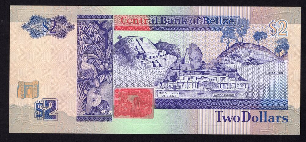 Belize - 2 Dollars 1990 - Pick # 52a - UNC