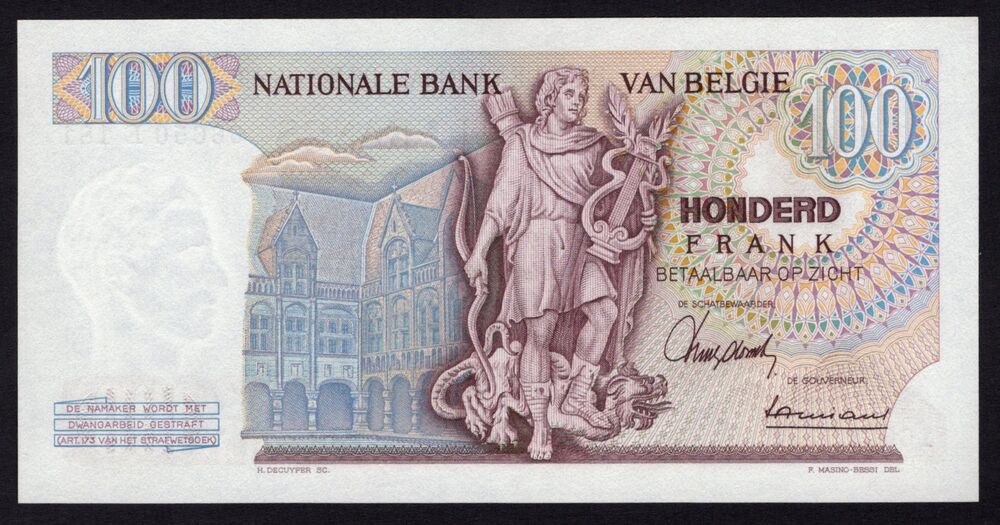 Belgium - 100 Francs 1967 - Pick # 134 - UNC