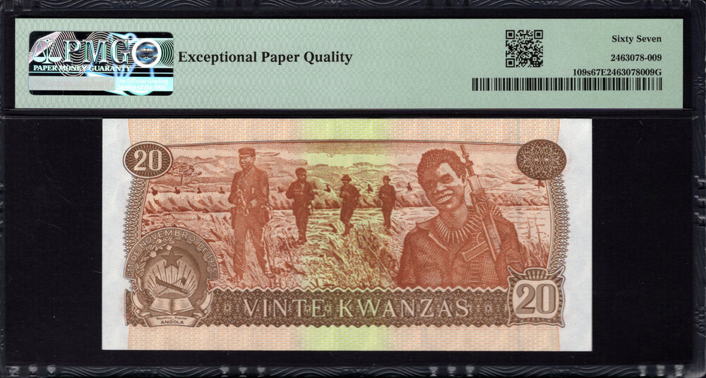 Angola - 20 Kwanzas 1976 - Pick # 109s - PMG 67 EPQ