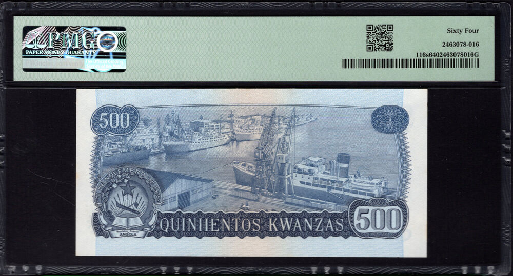 Angola - 500 Kwanzas 1979 - Pick # 116s - PMG 64 Choice Uncirculated