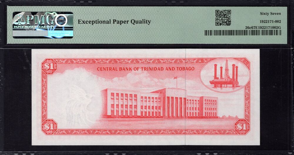 Trinidad and Tobago - 1 Dollar 1964 - Pick # 26c - PMG 67 EPQ