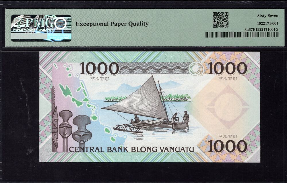 Vanuatu - 1000 Vatu 1982 - Pick # 3a - PMG 67 EPQ