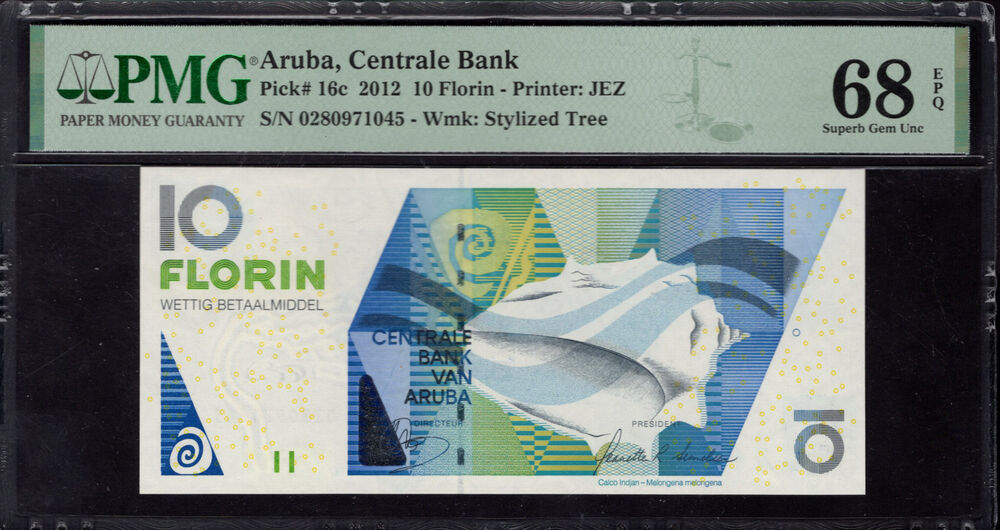 Aruba - 10 Florin 2012 - Pick # 16c - PMG 68 EPQ