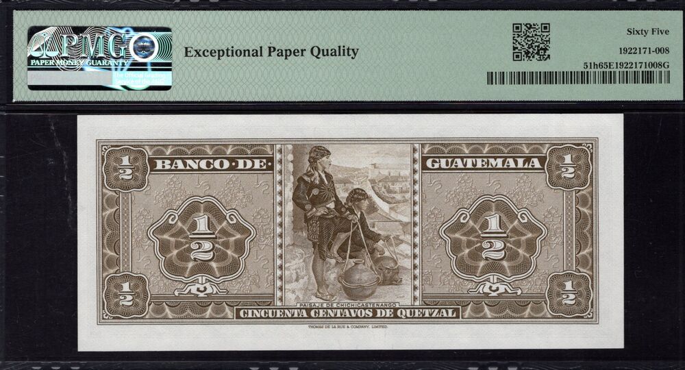 Guatemala - Half Quetzal 1971 - Pick # 51h - PMG 65 EPQ