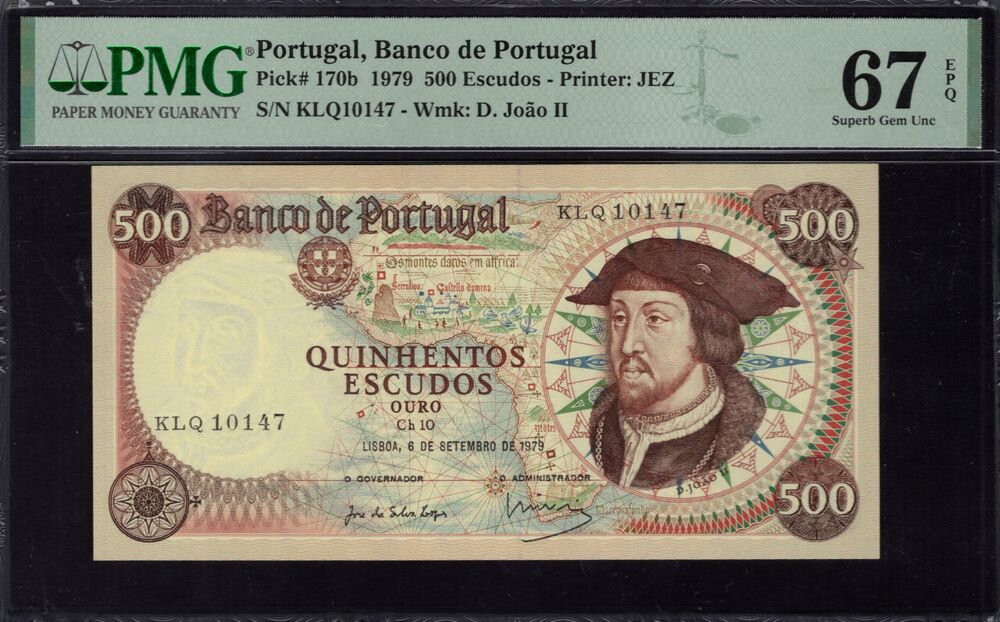 Portugal - 500 Escudos 1979 - Pick # 170b - PMG 67 EPQ