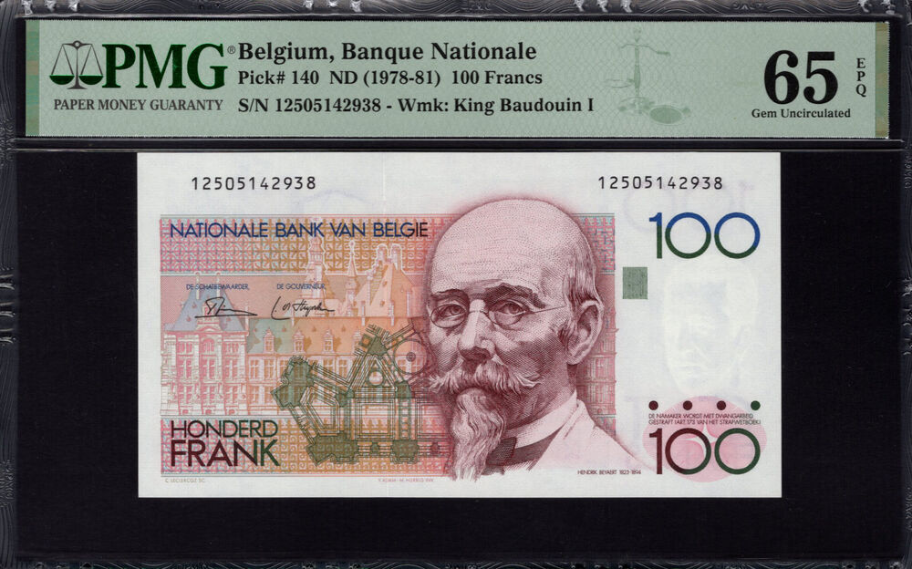 Belgium - 100 Francs 1978 - Pick # 140 - PMG 65 EPQ
