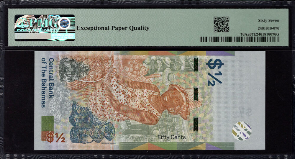 Bahamas - Half Dollar 2019 - Pick # 76Aa - PMG 67 EPQ