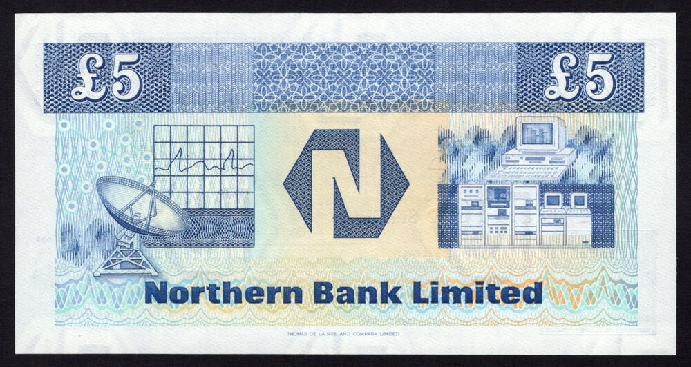 Ireland, Northern - 5 Pounds 1990 - Pick # 193b - UNC