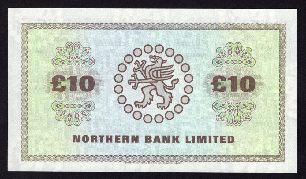 Ireland, Northern - 10 Pounds 1986 - Pick # 189e - UNC