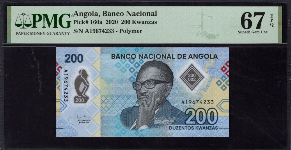Angola - 200 Kwanzas 2020 - Pick # 160a - PMG 67 EPQ