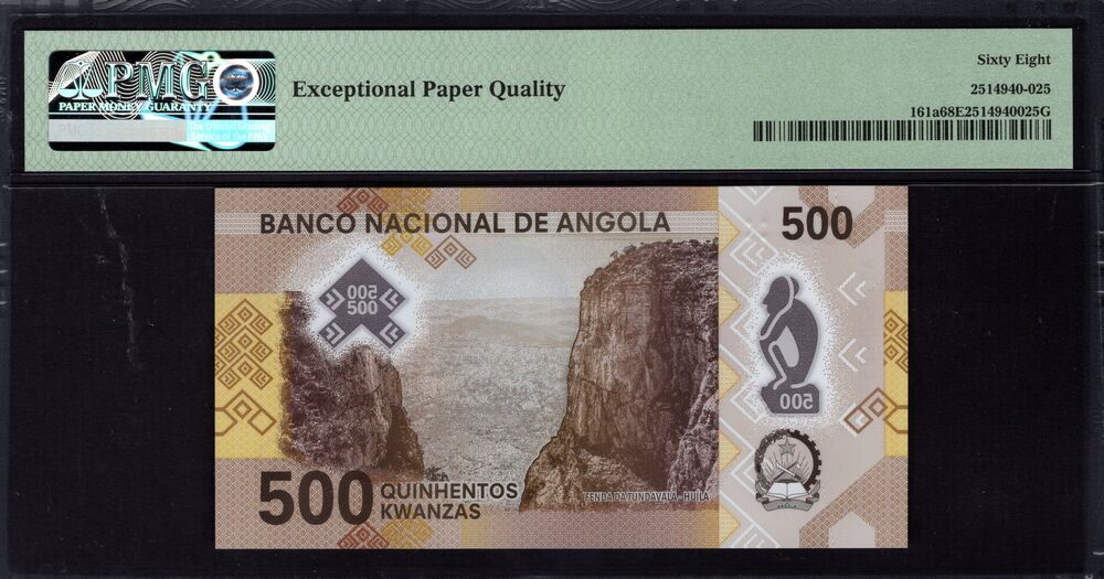 Angola - 500 Kwanzas 2020 - Pick # 161a - PMG 68 EPQ