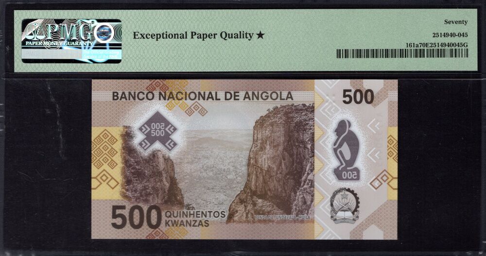 Angola - 500 Kwanzas 2020 - Pick # 161a - PMG 70 EPQ★