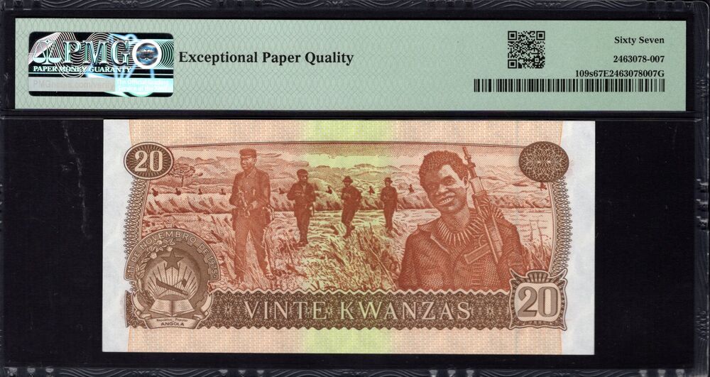 Angola - 20 Kwanzas 1976 - Pick # 109s - PMG 67 EPQ