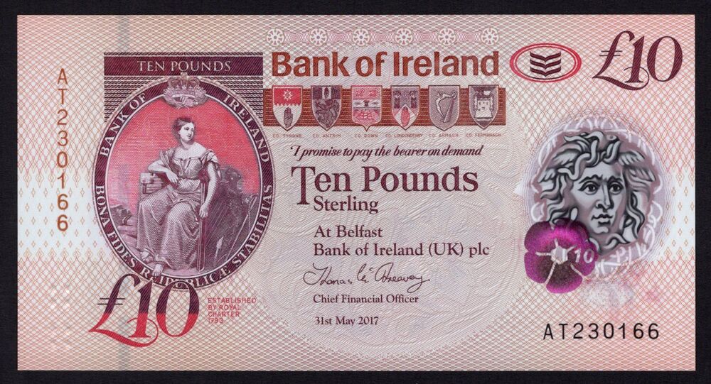 Ireland, Northern - 10 Pounds 2017 - Pick # 91 - UNC