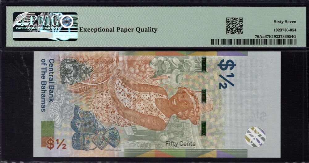 Bahamas - Half Dollar 2019 - Pick # 76Aa - PMG 67 EPQ