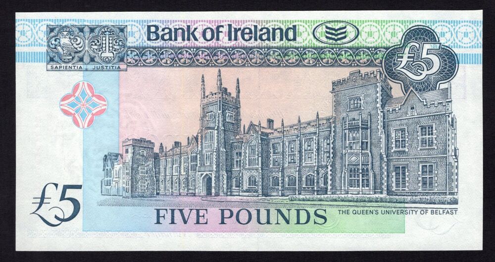 Ireland, Northern - 5 Pounds 1990 - Pick # 70a - UNC-