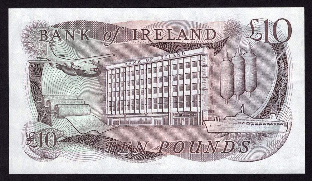 Ireland, Northern - 10 Pounds 1980's - Pick # 67b - XF