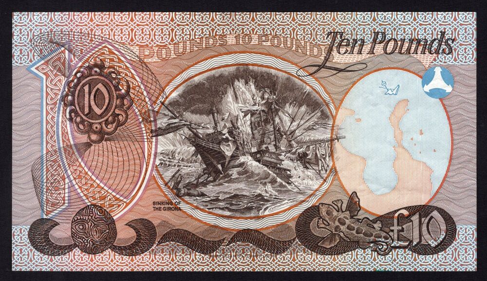 Ireland, Northern - 10 Pounds 1987 - Pick # 7 - VF