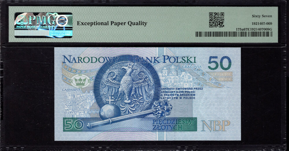 Poland - 50 Zlotych 1994 - Pick # 175a - PMG 67 EPQ