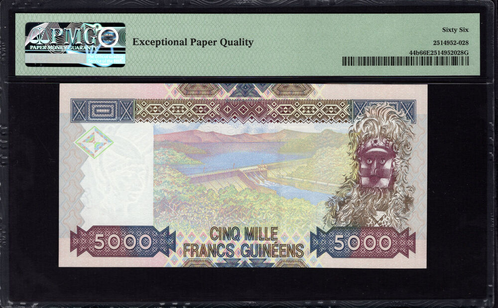 Guinea - 5000 Francs 2010 - Pick # 44b - PMG 66 EPQ
