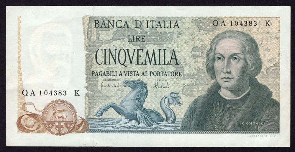 Italy - 5000 Lire 1973 - Pick # 102b - XF+