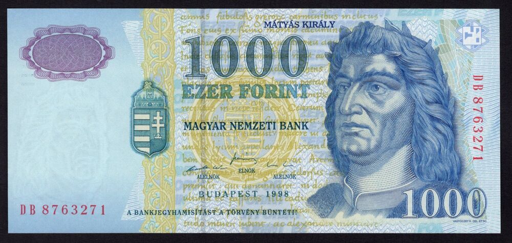Hungary - 1000 Forint 1998 - Pick # 180 - UNC
