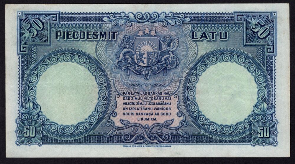 Latvia - 50 Latu 1934 - Pick # 20 - VF