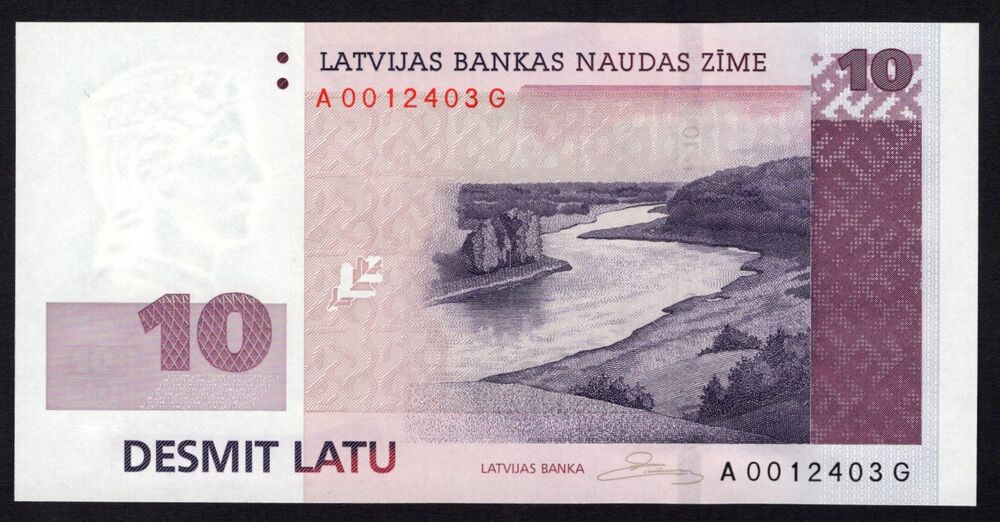 Latvia - 10 Latu 2008 - Pick # 54 - UNC