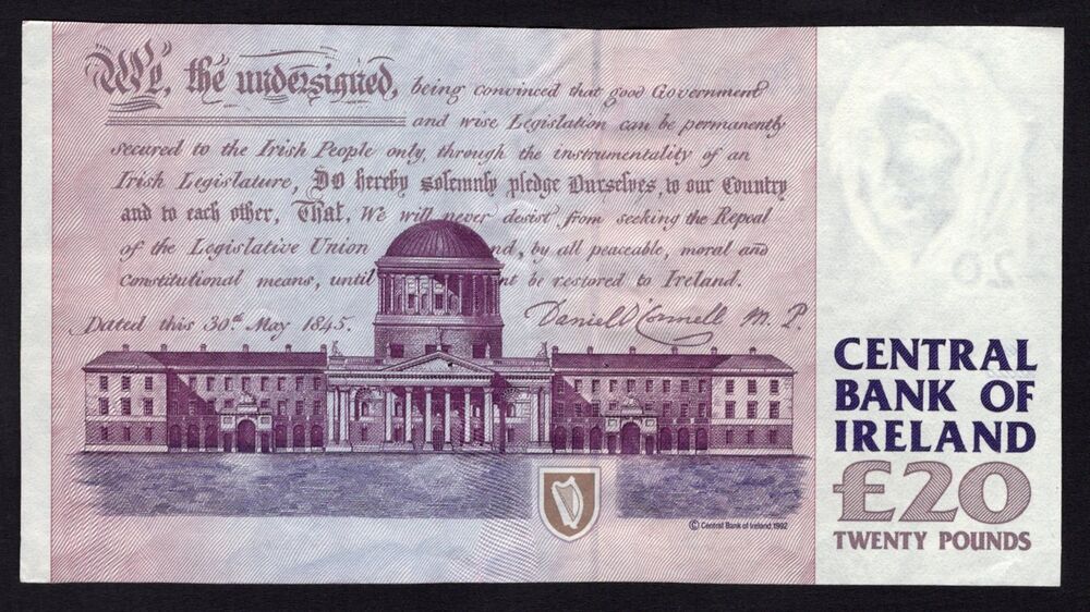 Ireland - 20 Pounds 1992 - Pick # 77a - XF (ph)