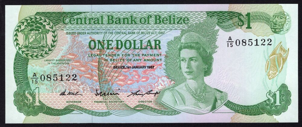 Belize - 1 Dollar 1987 - Pick # 46c - UNC