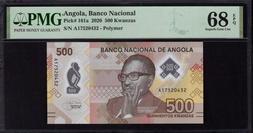 Angola - 500 Kwanzas 2020 - Pick # 161a - PMG 68 EPQ