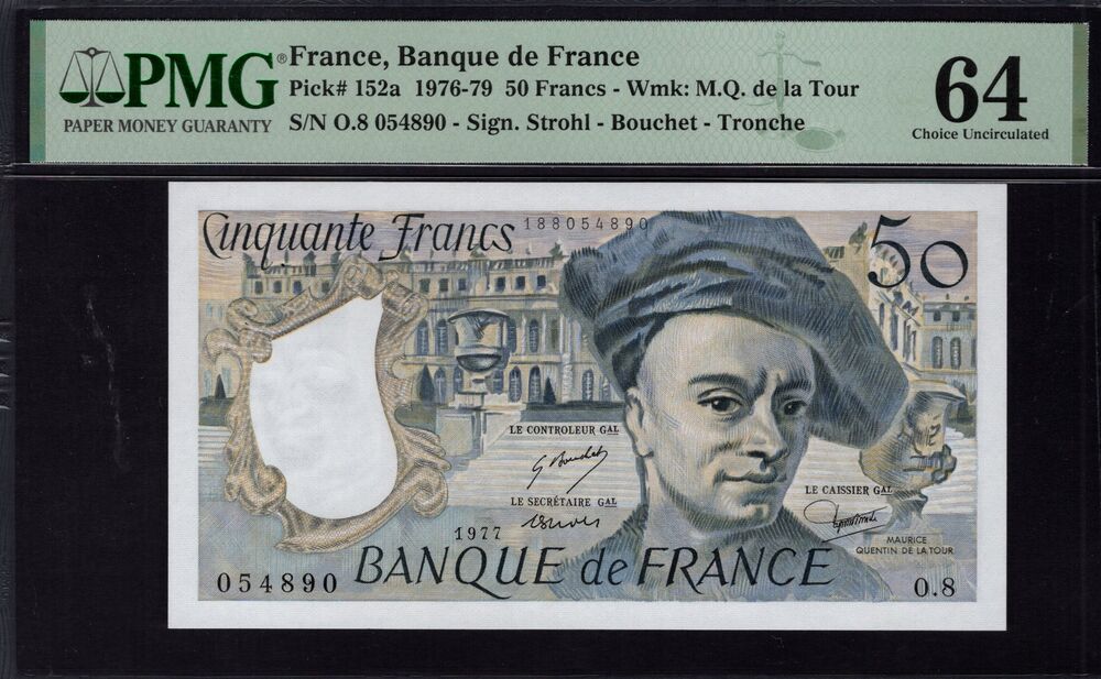 France - 50 Francs 1976 - Pick # 152a - PMG 64