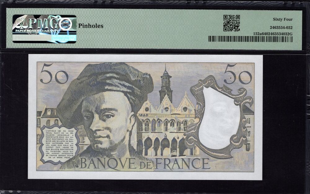 France - 50 Francs 1976 - Pick # 152a - PMG 64
