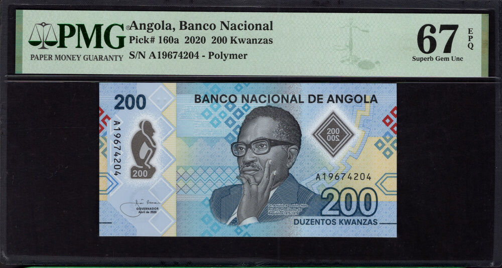 Angola - 200 Kwanzas 2020 - Pick # 160a - PMG 67 EPQ