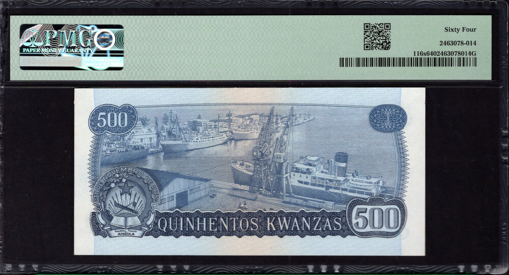 Angola - 500 Kwanzas 1979 - Pick # 116s - PMG 64