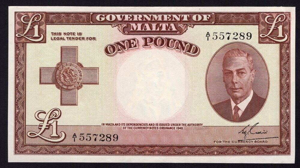 Malta - 1 Pound L.1949 - Pick # 22 - XF
