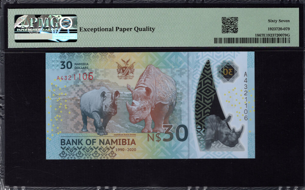 Namibia - 30 Namibia Dollars 2020 - Pick # 18 - PMG 67 EPQ