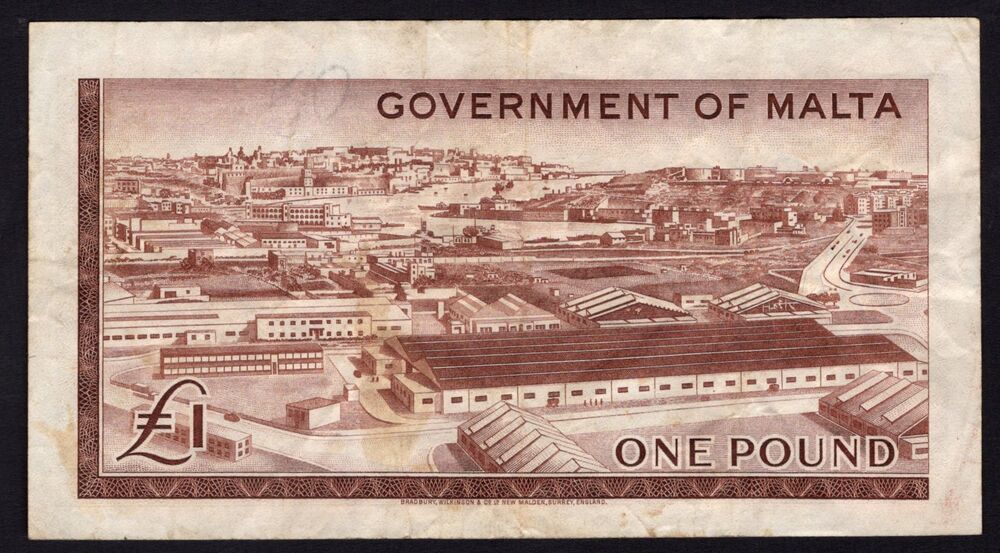 Malta - 1 Pound L.1949 - Pick # 26 - F/VF