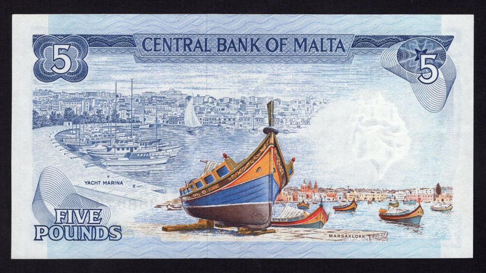 Malta - 5 Liri L.1967 - Pick # 32 - VF