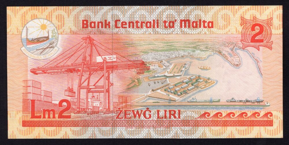 Malta - 2 Liri L.1967 - Pick # 37 - XF+