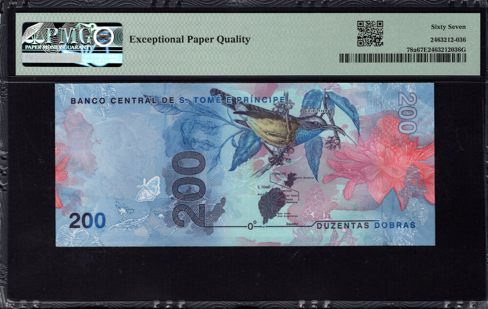 Sao Tome and Principe - 200 Dobra 2020 - Pick # 78a - PMG 67 EPQ