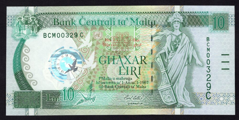 Malta - 10 Liri Millennium - Pick # 51 - UNC