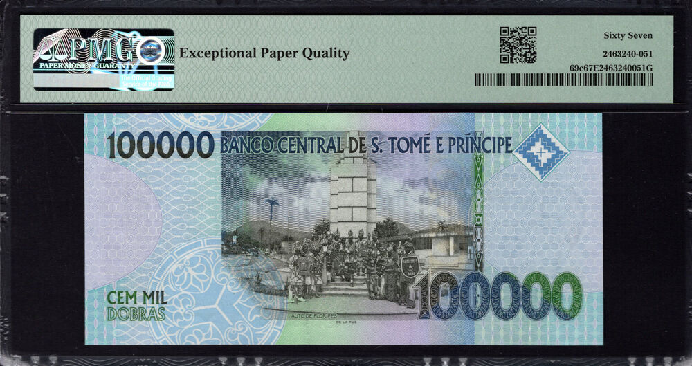 Sao Tome and Principe - 100.000 Dobras 2013 - Pick # 69c - PMG 67 EPQ