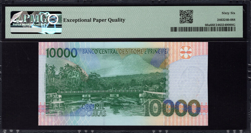Sao Tome and Principe - 10.000 Dobras 1996 - Pick # 66a - PMG 66 EPQ