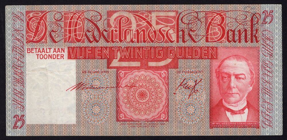 Netherlands - 25 Gulden 1941 - Pick # 50 - VF