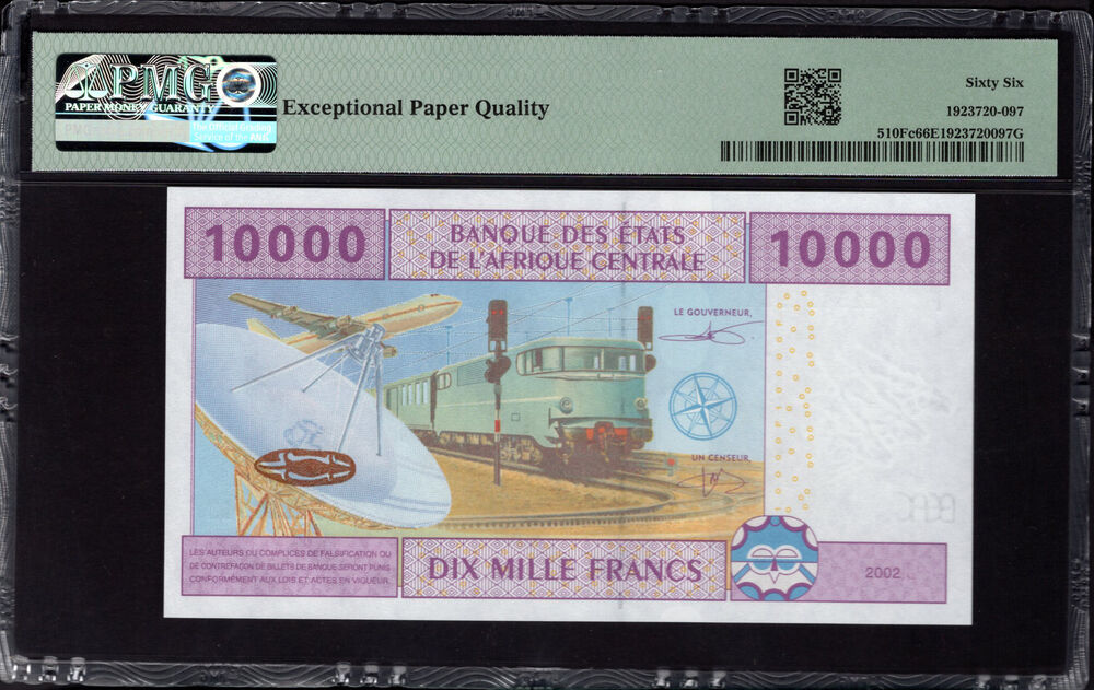 Equatorial Guinea - 10.000 Francs 2002 - Pick # 510Fc - PMG 66 EPQ